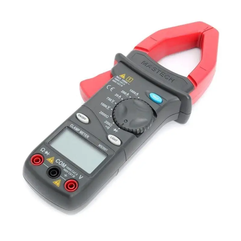 

MASTECH MS2001 Digital AC Clamp Meters 1000A AC/DC Voltmeter Ammeter Ohmmeter Insulation Tester W/LCD Backlight Megohmmeter
