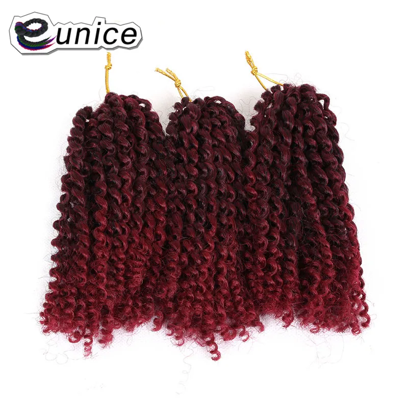 Synthetic Ombre Braiding Hair Mali bob Kinky Curly Crochet Hair (19)