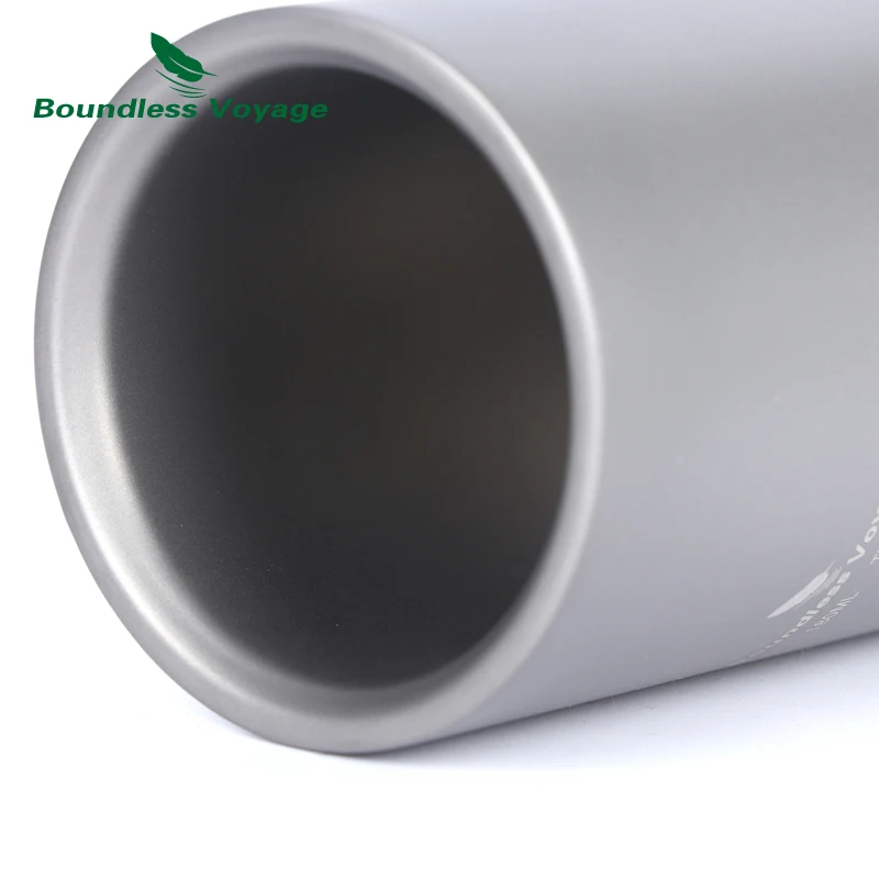 Boundless Voyage titanio puro Pared de doble capa taza de té al aire libre camping senderismo portátil té con filtro 180 ml
