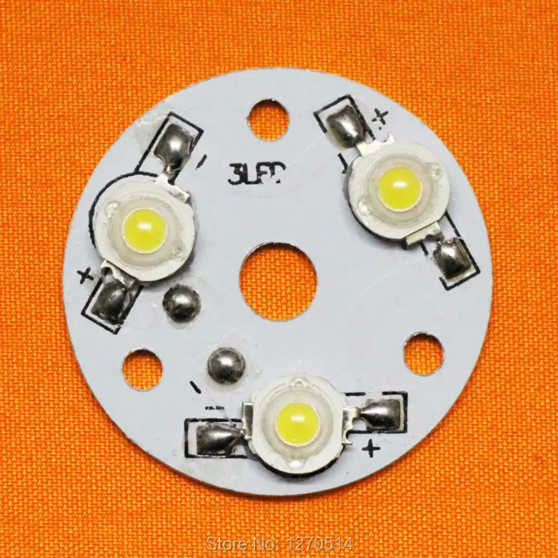 

3W LED PCB, high power LED lamp beads aluminum plate, aluminum plate with welding finished LED lamp beads, DIY accessories
