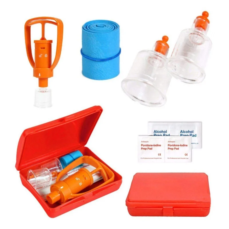 1 set Camping Survivor Venom Extractor Suction Pump Kit Safe Bite Sting First Aid Kit Safety Venom Protector Snake bees Bite 1 set Camping Survivor Venom Extractor Suction Pump Kit Safe Bite Sting First Aid Kit Safety Venom Protector Snake bees Bite