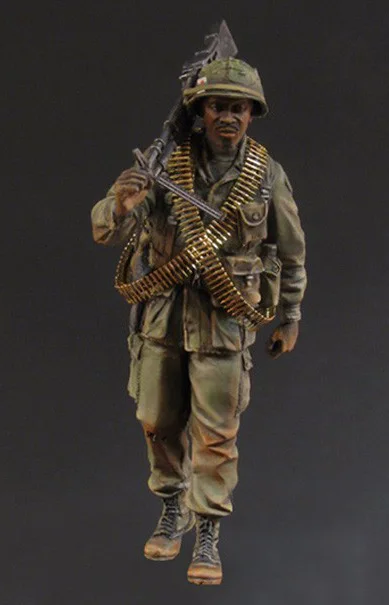 Масштаб 1/35 Неокрашенная фигурка из смолы Вьетнамская война пехотный солдат|vietnam