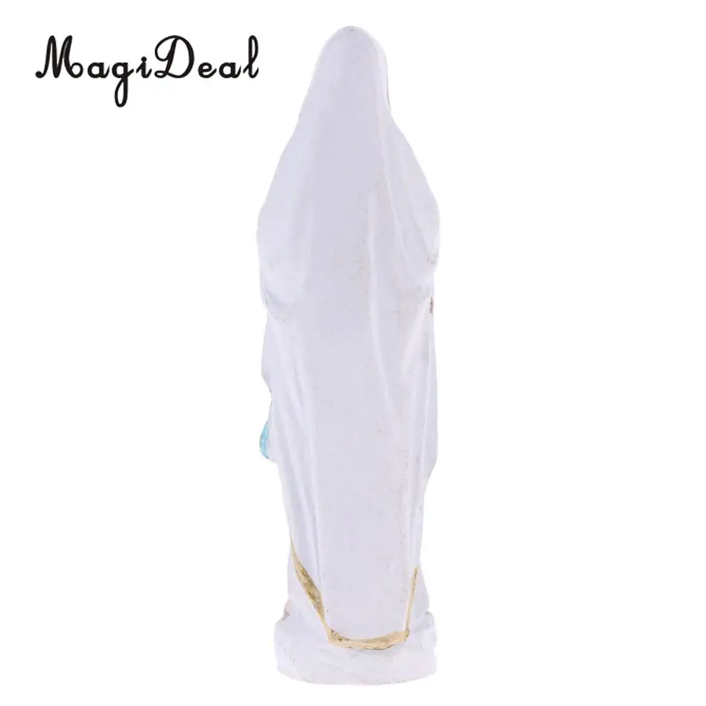 MagiDeal Resin Virgin Mary Figure Statue Sand Table Model Miniature for Garden House Yard Diorama layout Acce Collectible Gift