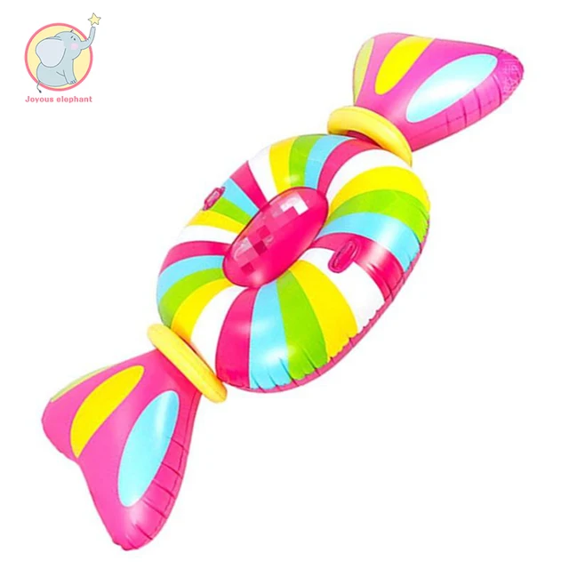 210cm Giant Inflatable Rainbow Candy Lollipop Pool Float swimming circle Air Mattress water toys