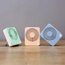 USB мини настольный креативный портативный вентилятор квадратный Рабочий стол большой ветер mute macaron заряжаемый вентилятор 325