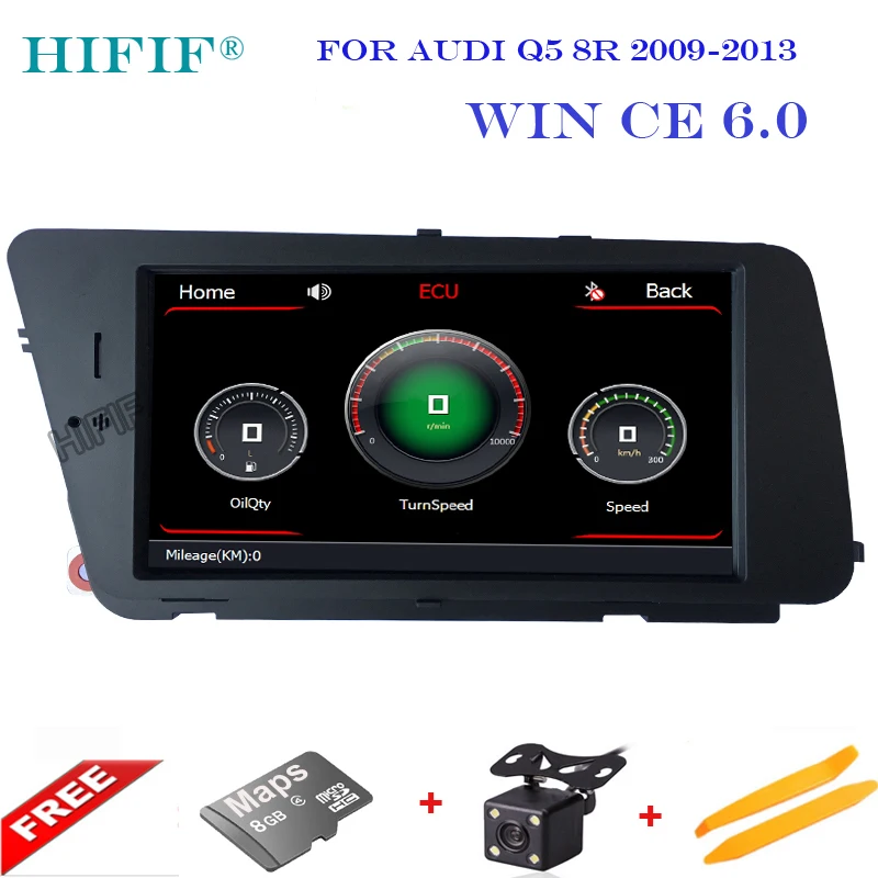 

7 Inch Digital TouchScreen Car DVD Player GPS For Audi A4/A5/Q5 (2009-2015) with Navigation/Bluetooth/Keep original CD,Radi