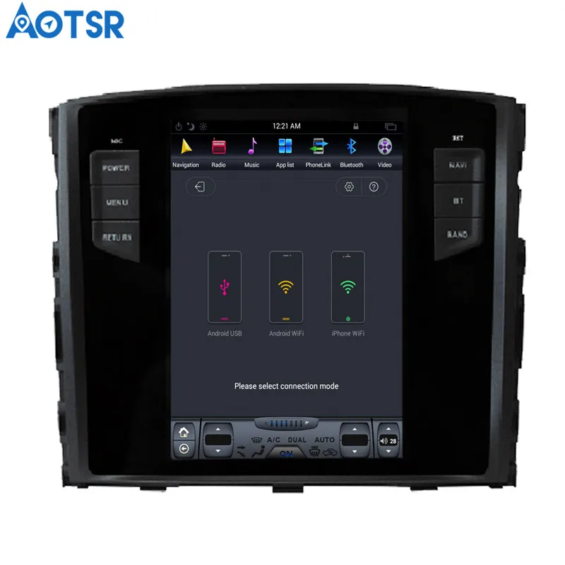 Clearance Android 7.1 Tesla style Car No DVD Player GPS Navigation For MITSUBISHI PAJERO V97 V93 Shogun Montero 2006+ headunit multimedia 7