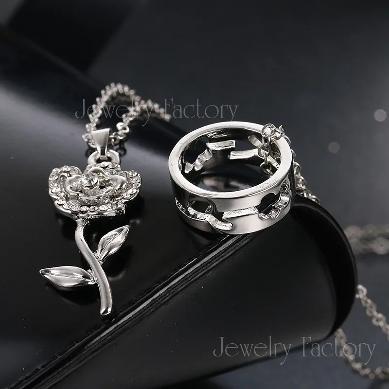 Emmaya дешевые 2 шт/набор модное ожерелье с подвеской белое золото цвет цветок ожерелье s для влюбленных заводская цена