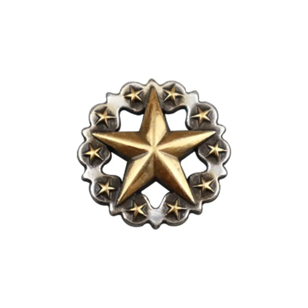 Сделай Сам кожаное ремесло оборудование Ranger Star Кончо античное серебро &