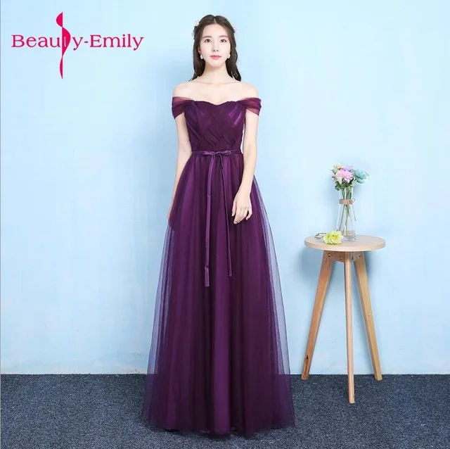 Женские красивые фиолетовые длинные вечерние платья с разрезом, женские модные вечерние платья, длинные платья для выпускного вечера, Robe rouge - Цвет: Purple