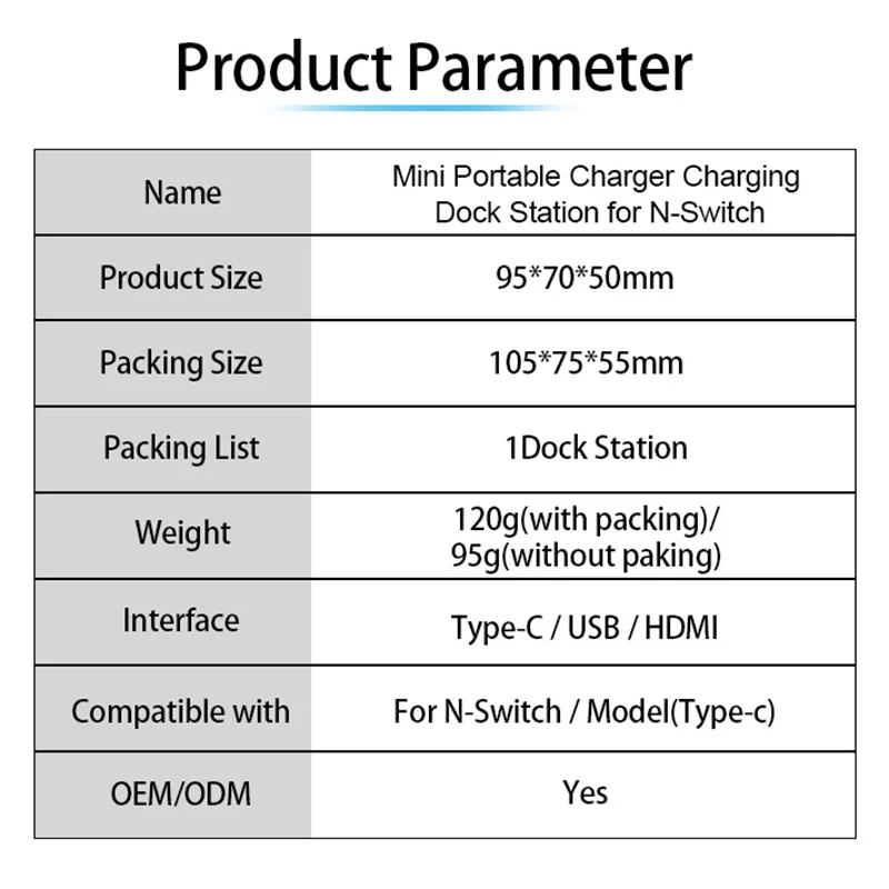 Зарядная док станция Регулируемая подставка переключатель хост HDMI база USB порт