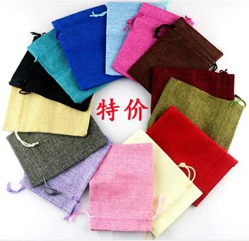 

Jewelry bags linen Wedding Gift Pouches Bags 15x20cm Mixed colors 100pcs
