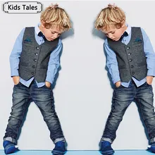 Г., комплект одежды для мальчиков из 4 предметов, модный Детский Костюм Джентльмена для мальчиков комплект из блузки+ галстука+ жилета+ длинных штанов, ST150