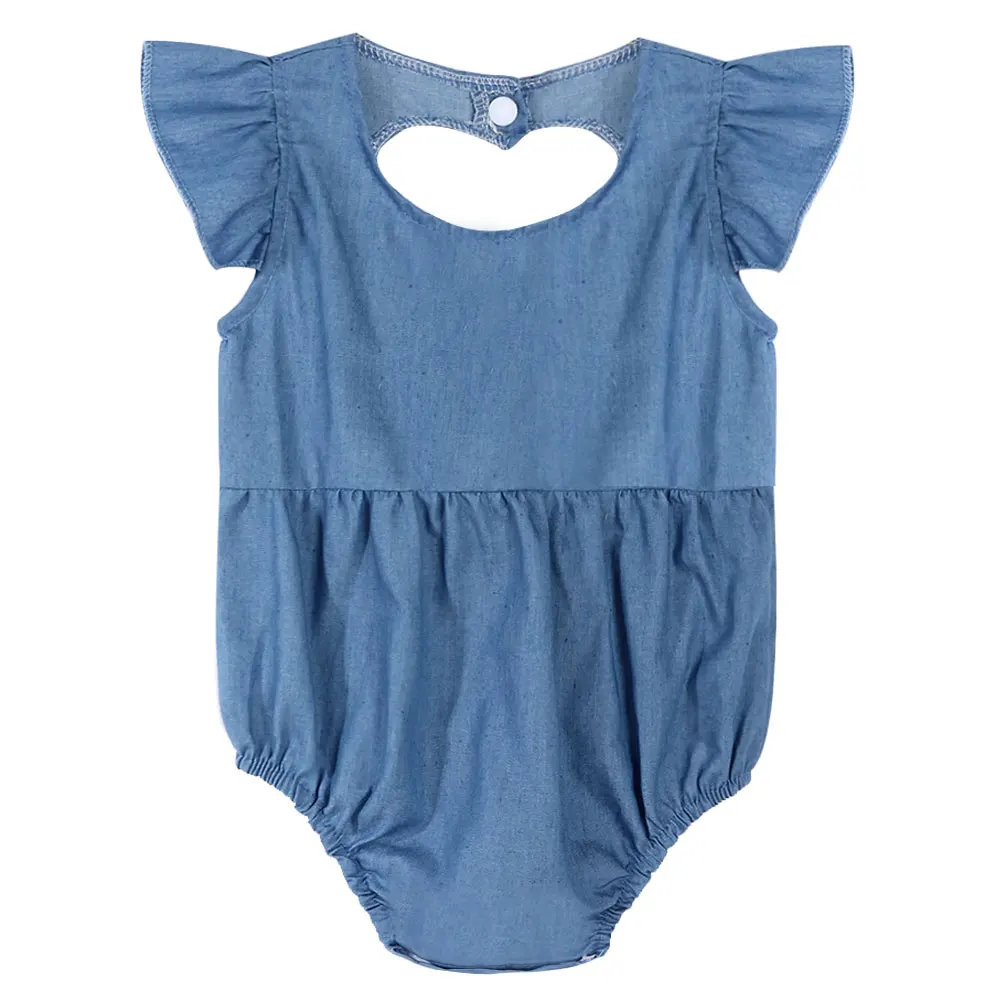 Buy Cute Newborn Baby Girl Romper Clothes Infant Denim