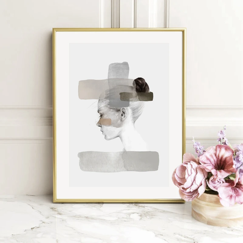 female canvas art print