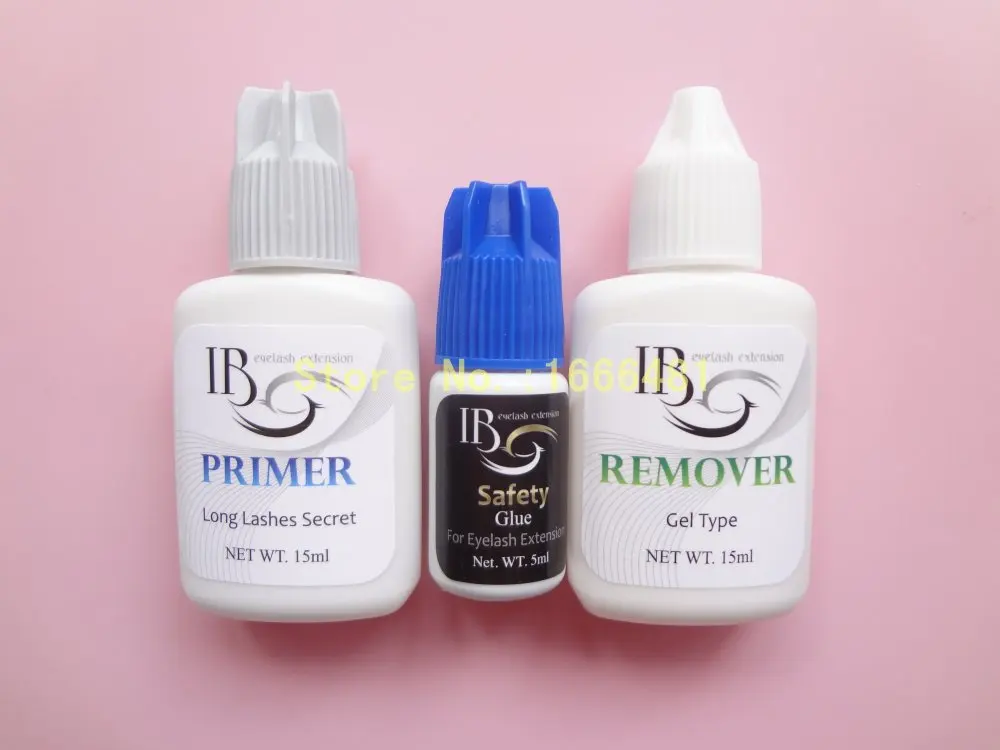 1 set Eyelash Extensions Kit Primer Safety Glue Remover for Eyelash