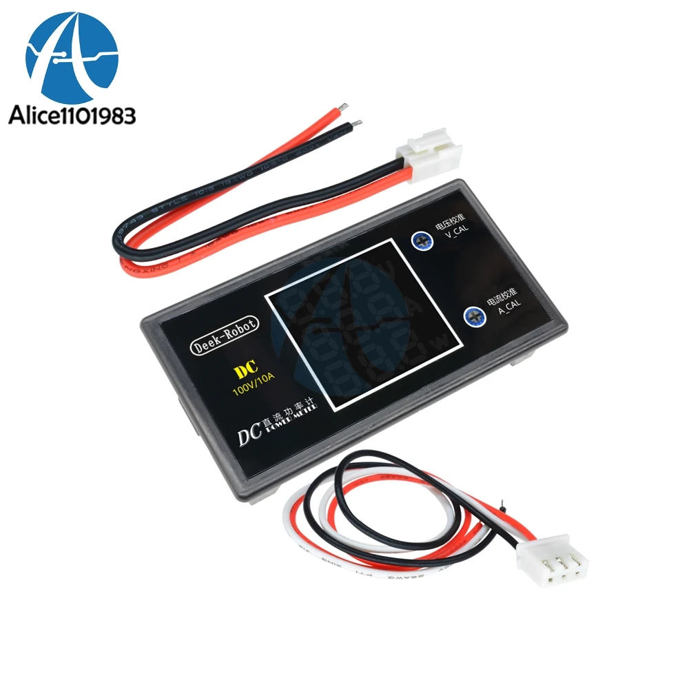 

DC 100V 10A 1000W LCD Display Voltmeter Wattmeter Voltage Current Power Tester Digital Detector Board Module