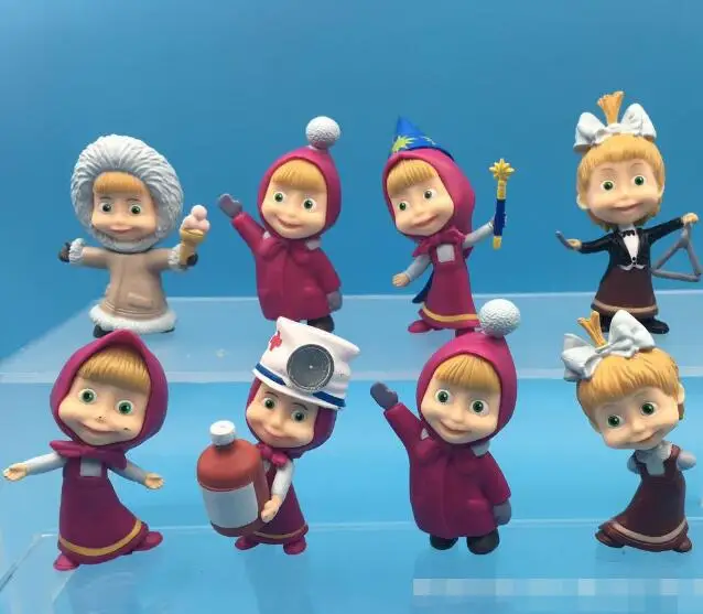 Best Offers 8pcs/set 5-6cm anime kids toys Masha Bear PVC Action Figures model collectable Toys brinquedos doll gifts Best Offers 8pcs/set 5-6cm anime kids toys Masha Bear PVC Action Figures model collectable Toys brinquedos doll gifts