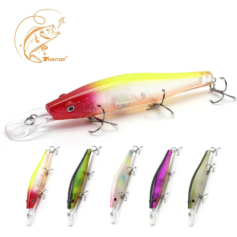

Thritop Lure Fishing Artificial Hard Bait TP048 5 Colors for Choose 14cm 18g Professional Minnow Fishing Accessories Tools