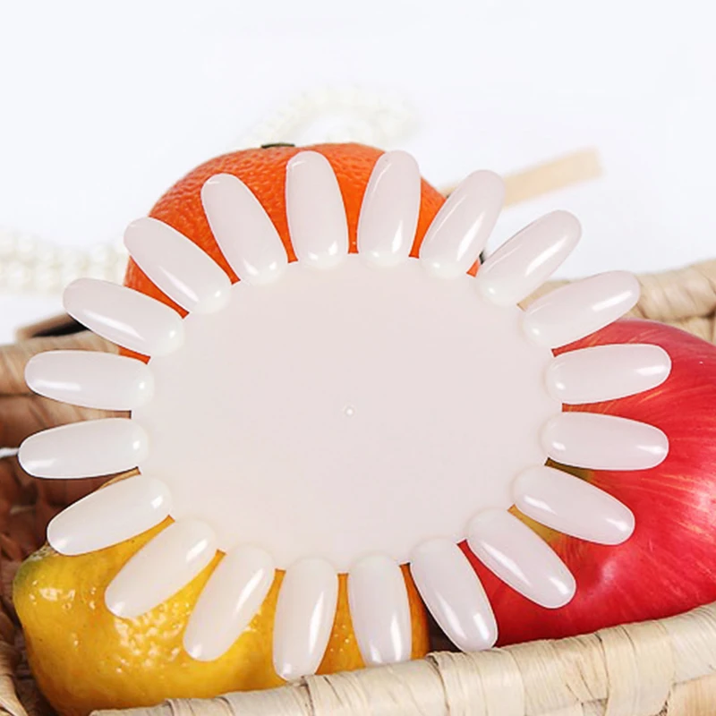 False Nails Palette Color Card White Transparent Acrylic Fake Nails Tips Polish Color Display Plastic Artificial Board DIY Round False Nails Palette Color Card White Transparent Acrylic Fake Nails Tips Polish Color Display Plastic Artificial Board DIY Round