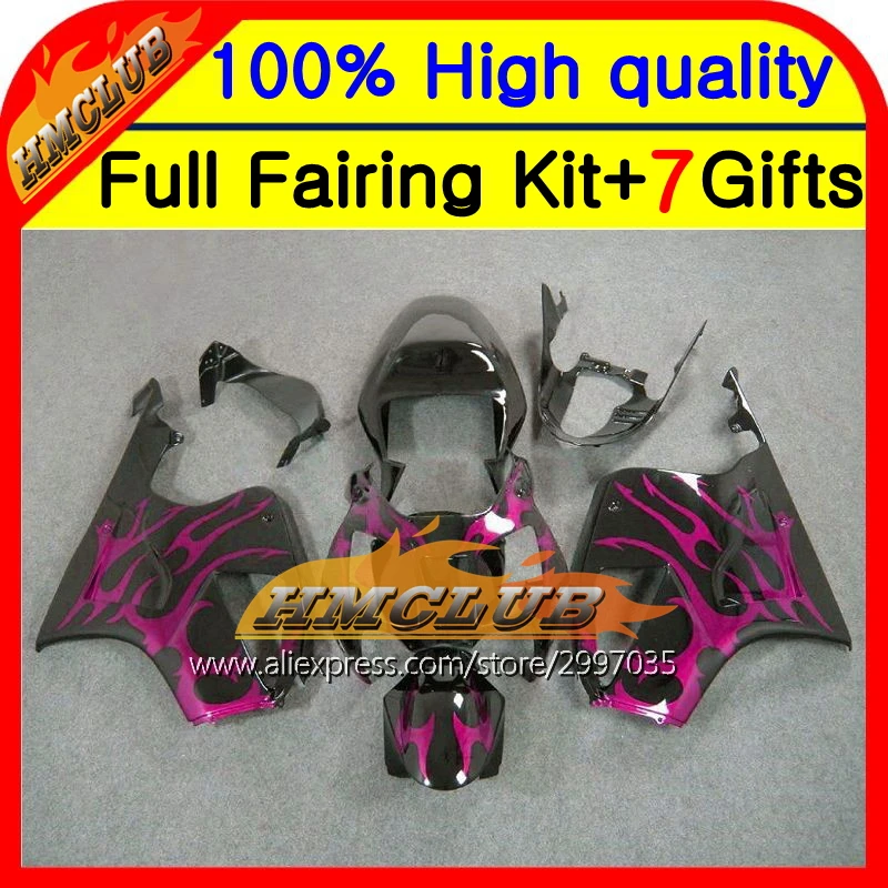 

Body For HONDA VTR1000 RC51 Pink flames SP1 SP2 00-07 46HM47 VTR1000R RTV1000 00 01 02 03 04 05 06 07 Rose VTR 1000 Fairing