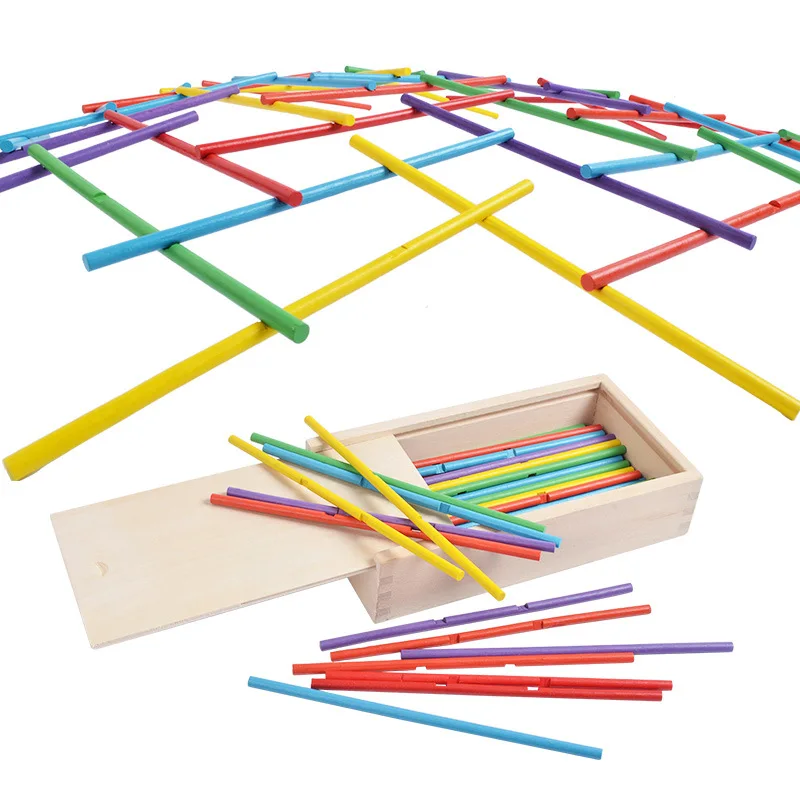 

Kids Wood Block Toys 72Pcs Colorful Rainbow Stick Bar Logical Model Game Architectural Theory Game Table Game Toys for Children