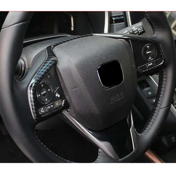 

Hot sale For Honda CRV CR-V 2017 2018 Car styling body stick cover Steering wheel Kit Strip Trim lamp frame panel part hood 1pcs