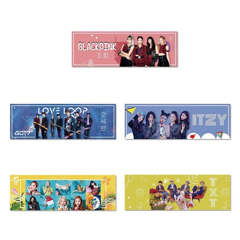 

1 Piece Kpop TWICE ITZY BLACKPINK TXT Got7 Concert Support Hand Banner Fabric Hang Up Poster For Fans Collection Gift