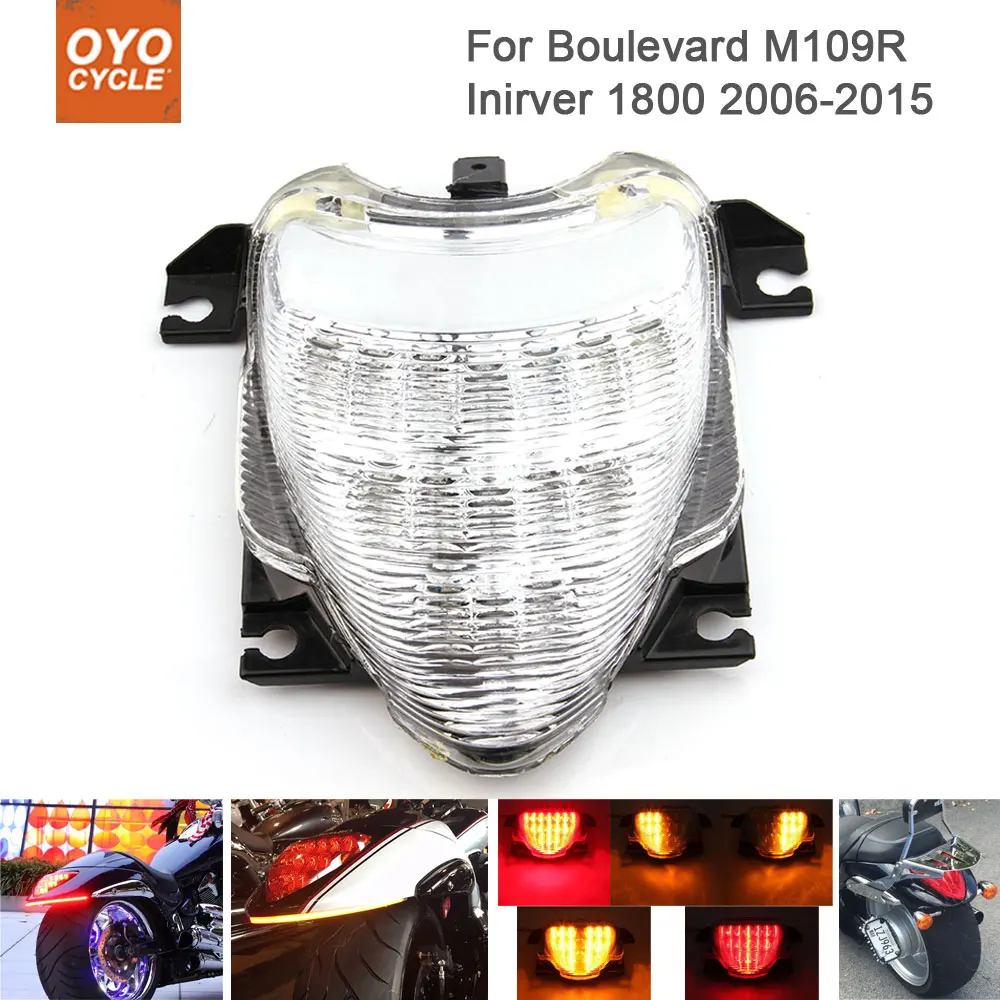 

Motorcycle Integrated LED Tail Light Brake Turn Signal Blinker For Suzuki Boulevard M109R Inirver 1800 2006-2015