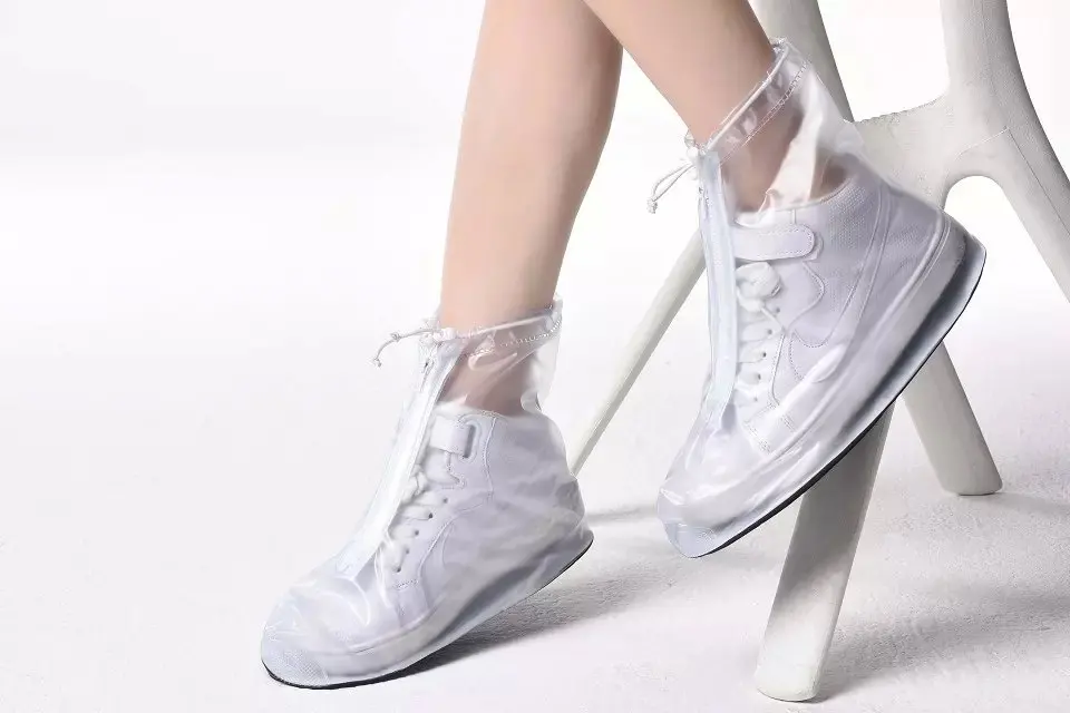 Freesmily обувь для мужчин и женщин; изысканная обувь на низком ходу белого цвета баррель Нескользящая непромокаемая бахилы