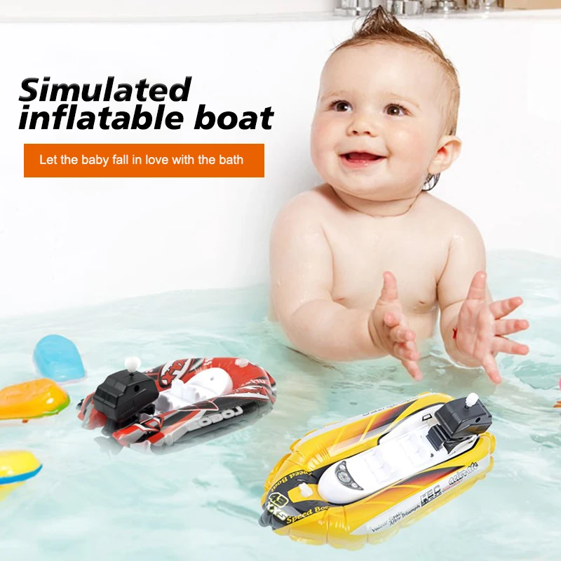 

3pcs/1set Kayak Pump Clockwork Accessory Speedboat Ship Mode Play Waterl Bath Toy Kid Inflatable Kayak Boat Swimming Pool toy