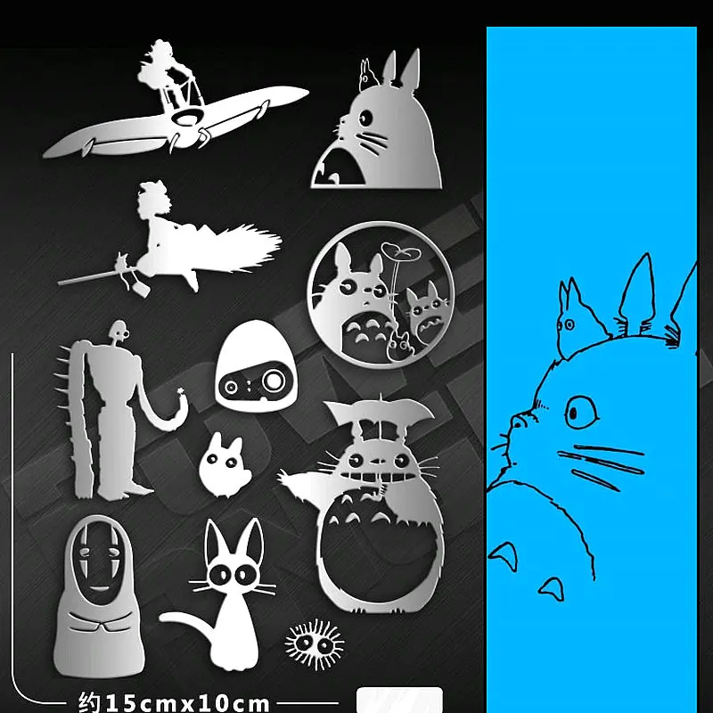 11 шт./компл. классические Мультяшные стикеры My Neighbor Totoro металлические Стикеры для