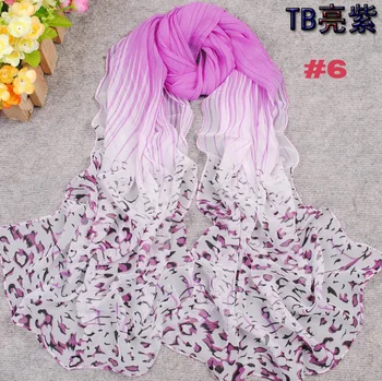 

2014 new design women printe plain leopard scarf chiffon silk long winter muslim wrap scarves/shawls 10pcs/lot 160*50cm