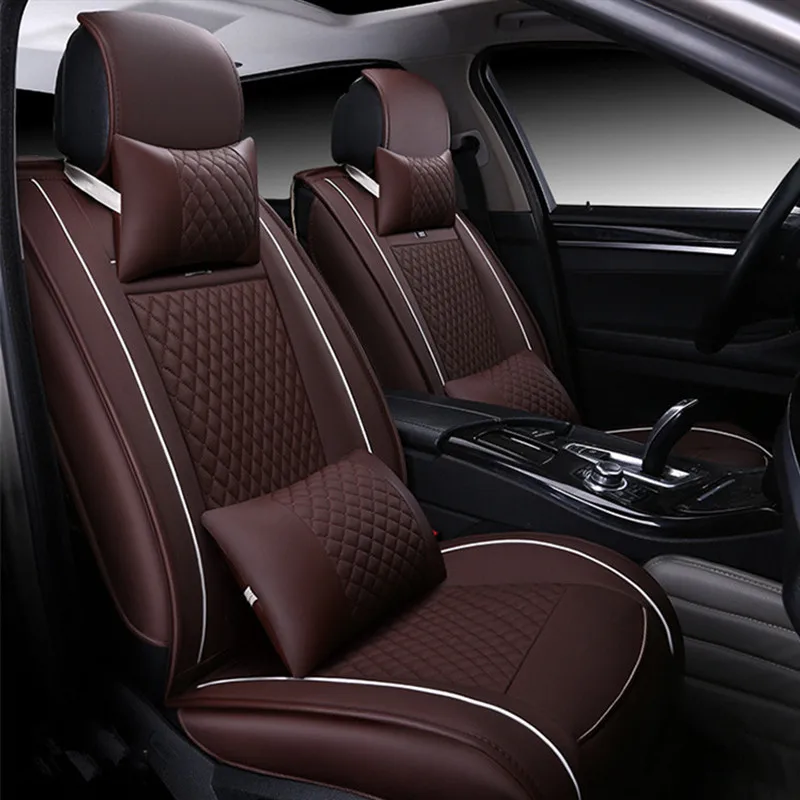 

All the models Brand New styling Luxury Leather Car Seat Covers Front & Rear Complete Set for Universal 5 Seat Car Four Season