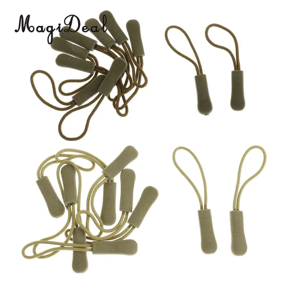 Jfory 20Pcs Non-slip Zipper Pulls Cord Rope Ends Lock Zip Clip Buckle for Backpacks, Jackets, Luggage, Purses and Handbags