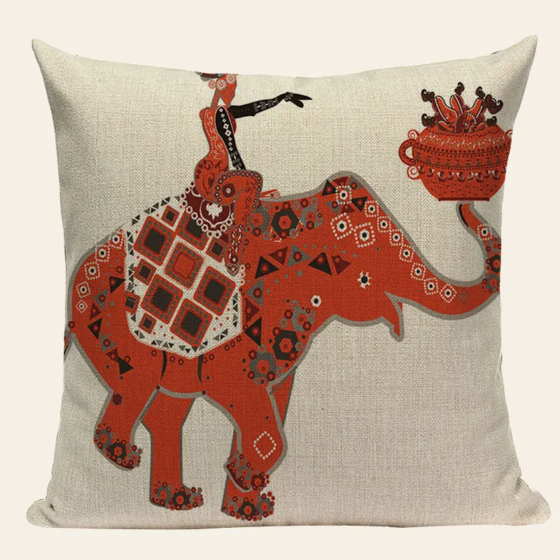 Африканский Стиль подушки с геометрическим рисунком, наволочки для подушек в этническом стиле льняная подушка слон чехол изготовленный на заказ домашний декоративный диван автомобиля - Цвет: 2718