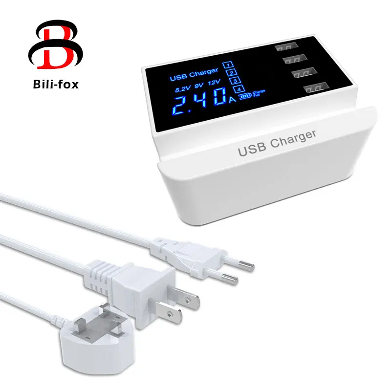 متعددة usb وحدة شاحن ل هاتف لوحي سريع 4 منافذ usb عمود شحن hd disply شاحن حوض العالمي usb مأخذ (فيشة) ذكي متعددة usb وحدة شاحن ل هاتف لوحي سريع 4 منافذ usb عمود شحن hd disply شاحن حوض العالمي usb مأخذ (فيشة) ذكي