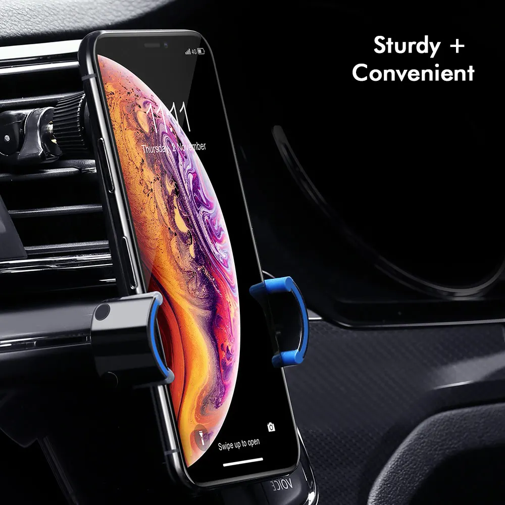 KISSCASE Универсальный Автомобильный держатель для телефона для iPhone 7 X XS Air Vent Mount Outlet длинный сужающийся кронштейн Регулируемая металлическая стоячая подставка автомобиль