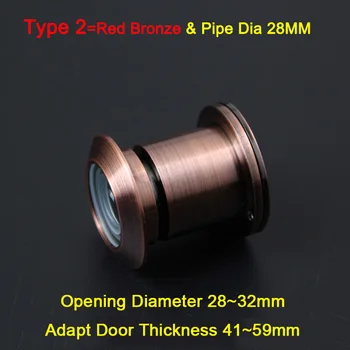 

Top Quality 2PCS/LOT 260 Degree Brass Wide Angle Peephole Door Viewer, Door Spyphole Viewer,Anti-theft Security Peephole K168/2