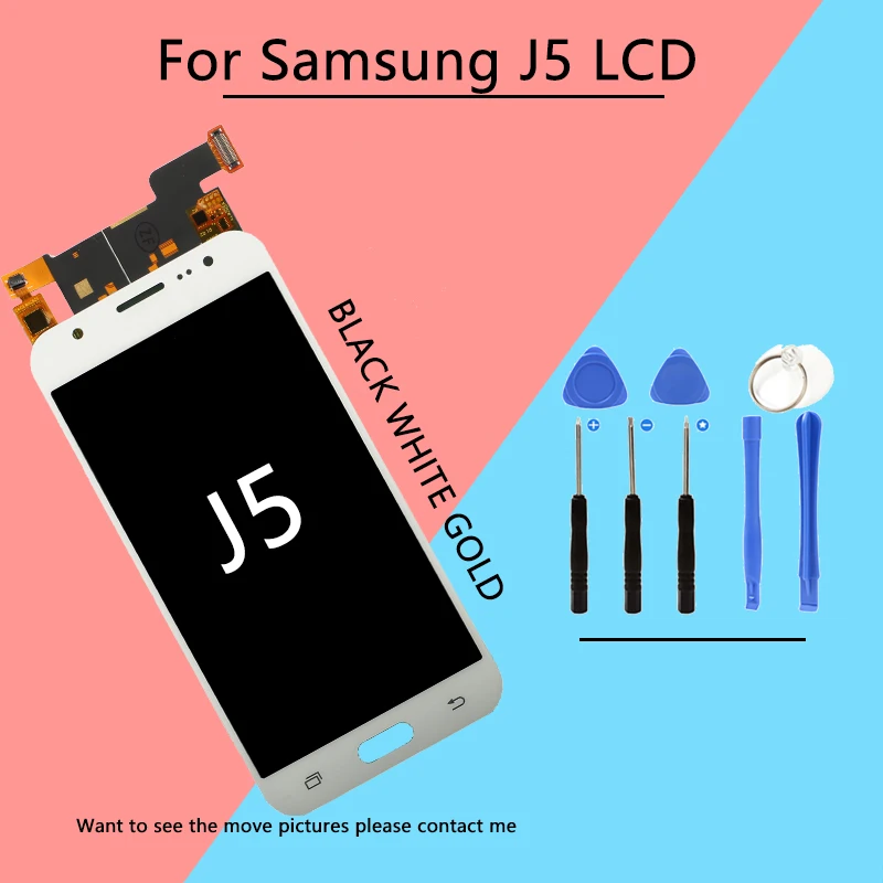 

100% Test LCD Screen For Samsung J5 2015 J500 LCD Touch Display Digitizer Assembly Replacement Fast DHL Shipping