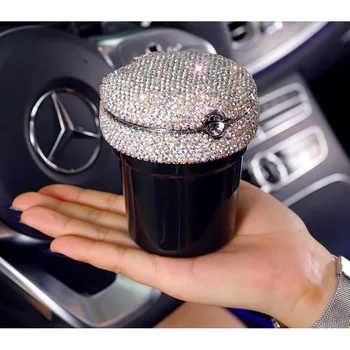 

Diamond Car Home LED Light Ashtray Auto Travel Cigarette Ash Holder Cup Bling