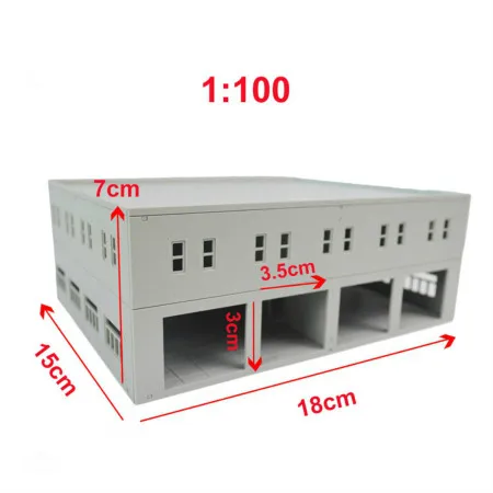 1/87-144 модель завода хо масштаб построение архитектурной модели для макета поезда - Цвет: 100 scale