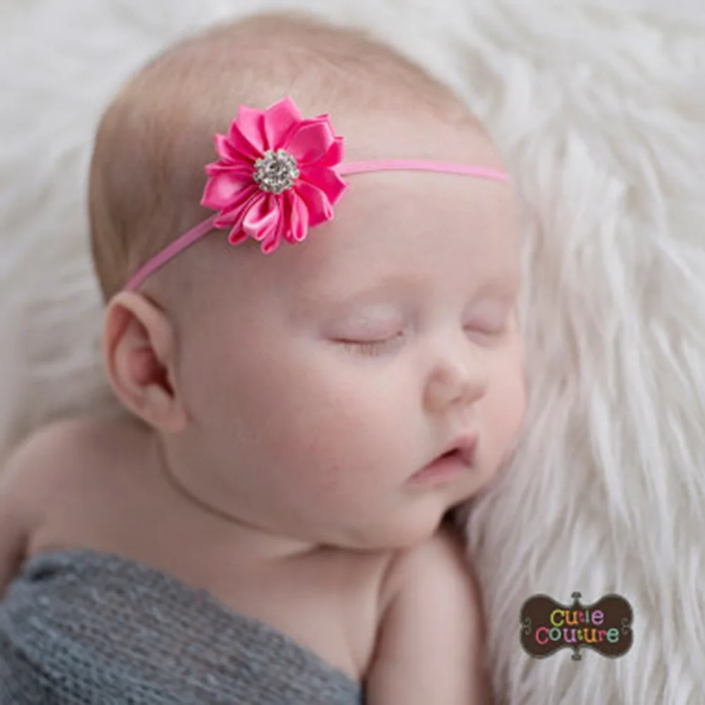 Baby Mini Chiffon Flower Headband Infant Hair Weave band baby headband girls headwear newborn toddler hair band