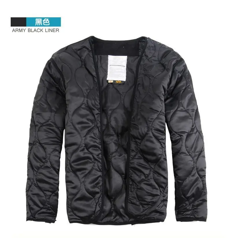 Мужская уличная куртка для кемпинга, альпинизма, велоспорта, пешего туризма, ветрозащитная теплая куртка с подкладкой, большой размер, легкая куртка M65, теплая хлопковая подкладка - Цвет: Black