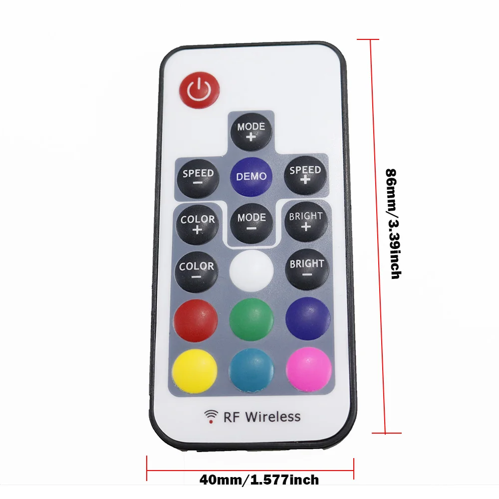 Светодиодный контроллер RGB 17key 0 5 м 1 3 в USB 12A RF беспроводной мини пульт