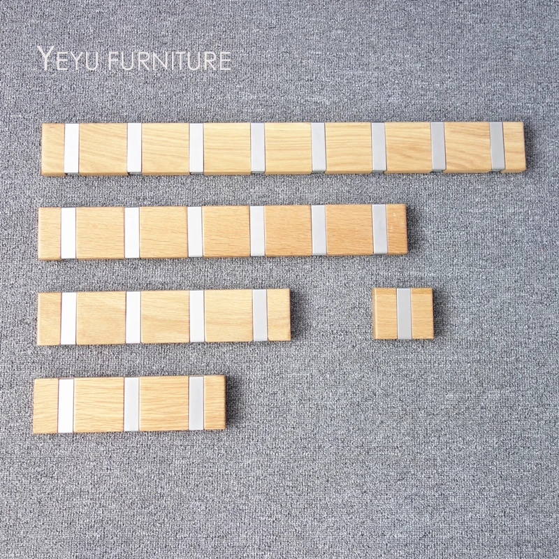 Современный дизайн настенный твердый дуб Деревянный весенний стеллаж для пальто, модный дизайн дубовая деревянная креативная Весенняя вешалка для одежды