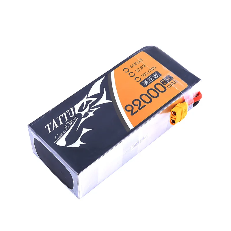 TATTU 22000mAh 22,8 V 6S LiPO аккумулятор 25C для большой нагрузки Multirotor FPV Дрон гексакоптер октокоптер