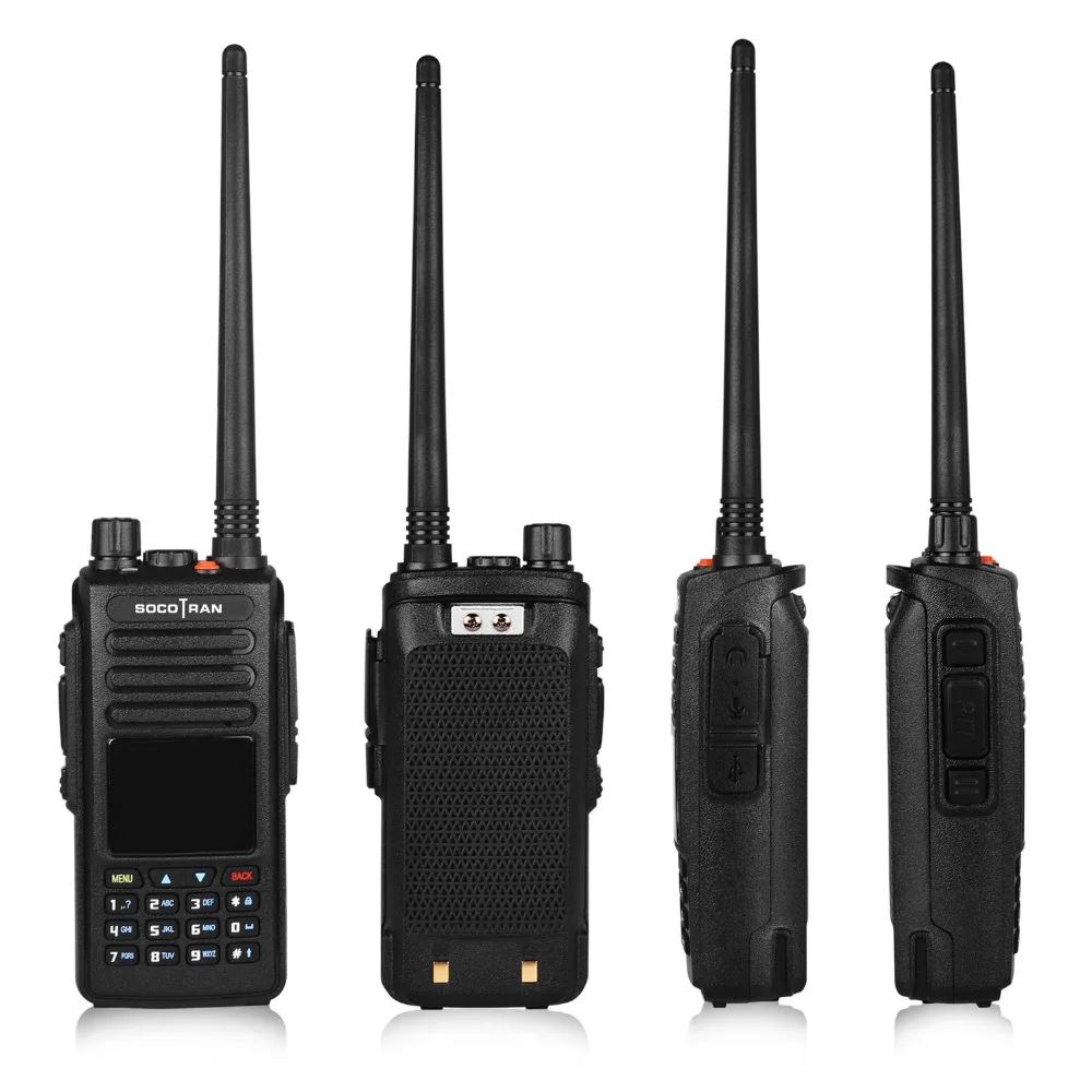 Gps walkie talkie dmr Запись голоса vhf uhf двухстороннее радио двухдиапазонный 136-174 и 400-470 МГц цифровой DM-1702 ham радио с цветным ЖК-дисплеем