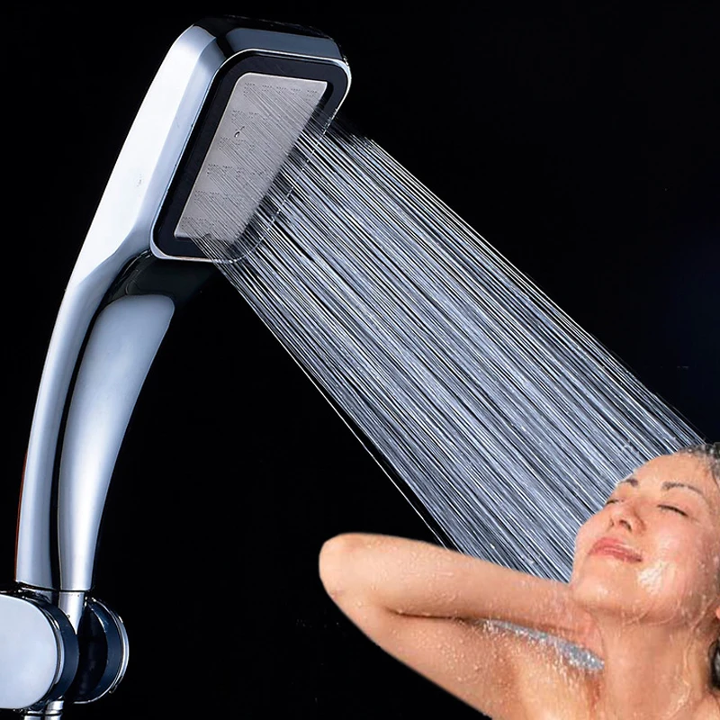 

300 Hole Pressurized Water Saving Shower Head Chrome Plated ABS Water Booster Showerhead for Bathroom