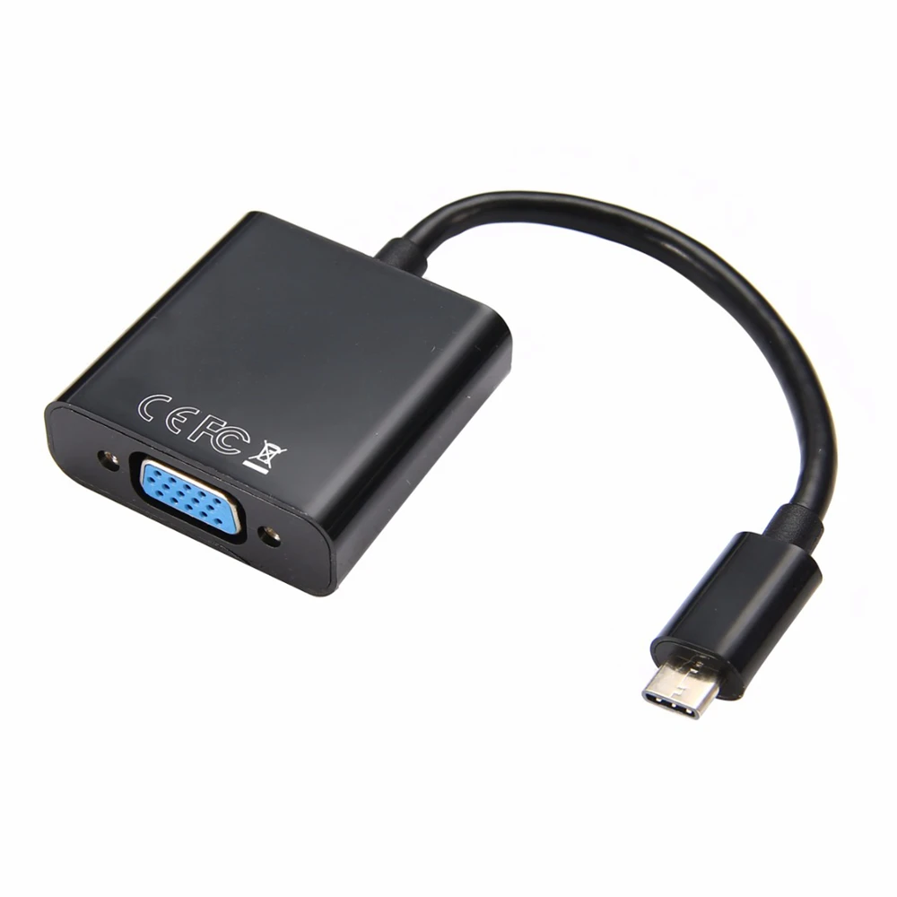 USB 3 1 Type C папа VGA Женский HD видео конвертер Кабель адаптер для Apple Macbook Google Chromebook
